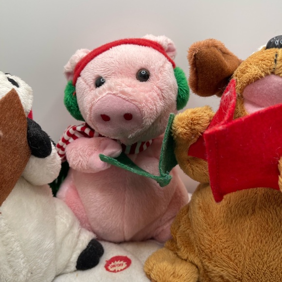 Animated Singing Christmas Cow Dog Snowman of America Plush Jingle Bell WORKS - Picture 6 of 10